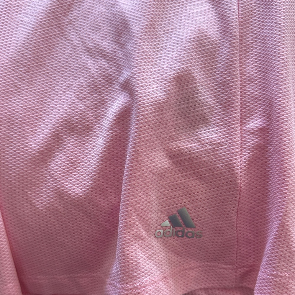 Adidas Women’sLight Pink Long Sleeve Golf Tee - Picture 3 of 5